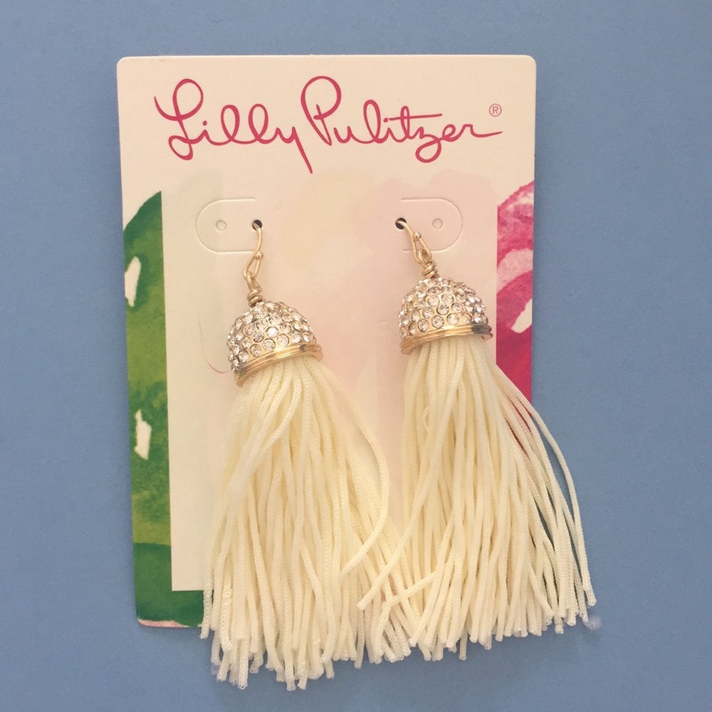 Lilly Pulitzer midnight tassel earrings